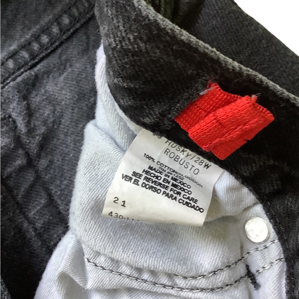 Arizona relaxed faded black jeans. Size husky 10. 28w. - Picture 4 of 4